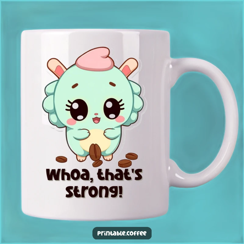 Funny Surprised Churro Mug: Dropping a Bean, Perfect Coffee Lover Funny Gift