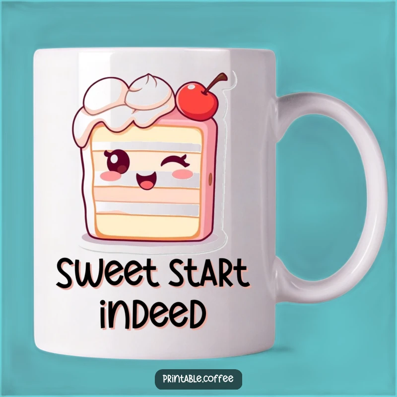 Funny Winking Cake Mug: Extra Cherry Treat, Hilarious Dessert Lover Gift