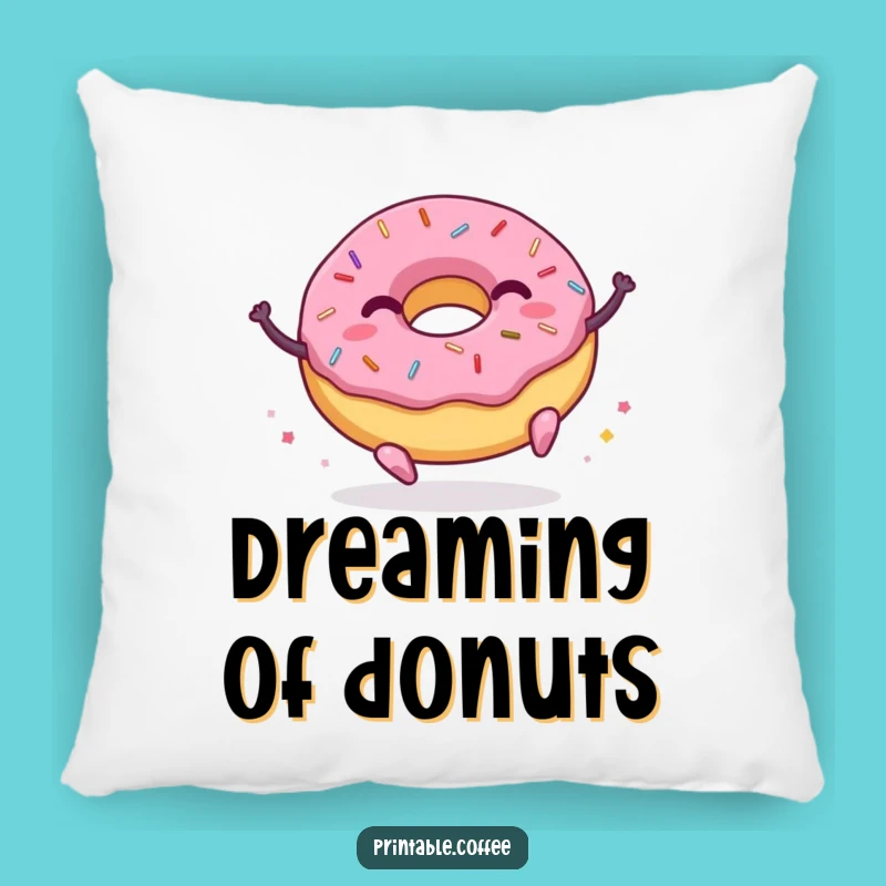 Funny Donut Pillow: Happy Sprinkles Character Bounce, Cozy and Joyful Accent Gift