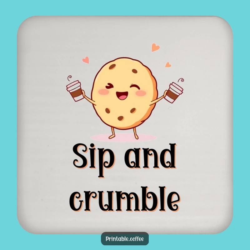 Funny Winking Cookie Coasters: Protect Surfaces with Coffee Cheer Gift