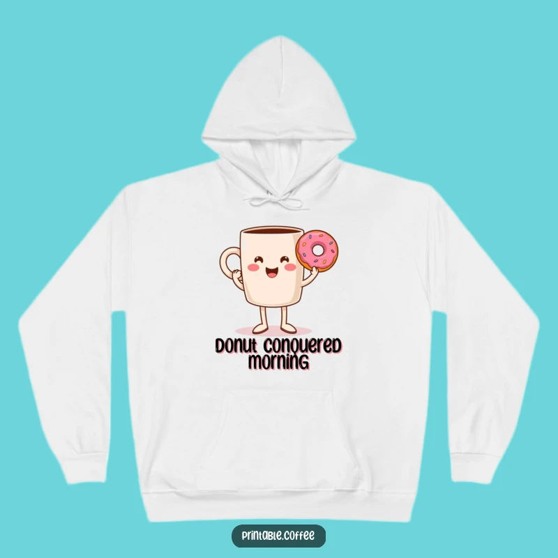 Cozy Funny Coffee Mug Legs Donut Hoodie - Warm and Hilarious Gift