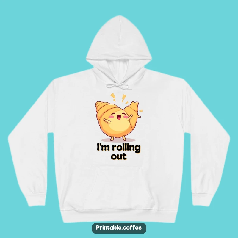 Funny Croissant Cartwheel Hoodie The Coziest Hilarious Pastry Lover’s Gift Ever
