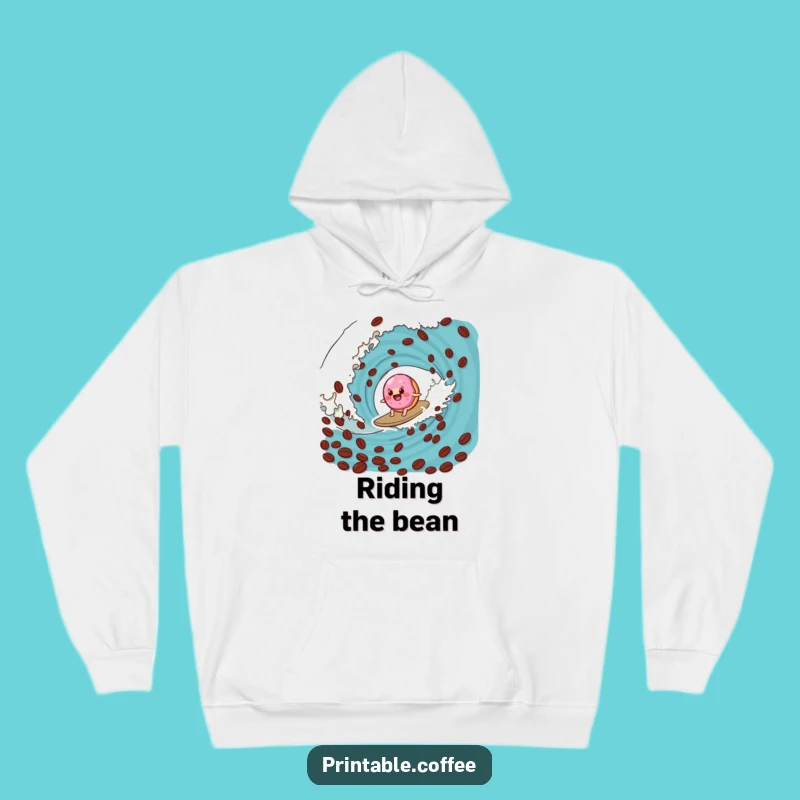 Funny Donut Coffee Wave Hoodie Cozy Hilarious Gift For Sweet Treat Lovers