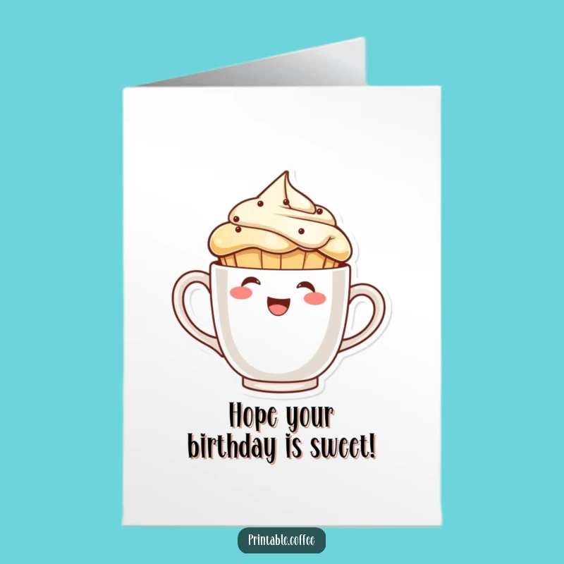 Free Printable Muffin Birthday Card: Muffin Hides, Delivers Birthday Laughs!