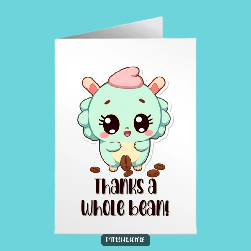 Free Printable Thank You Card: Grateful Churro Coffee Drop Funny Downloadable