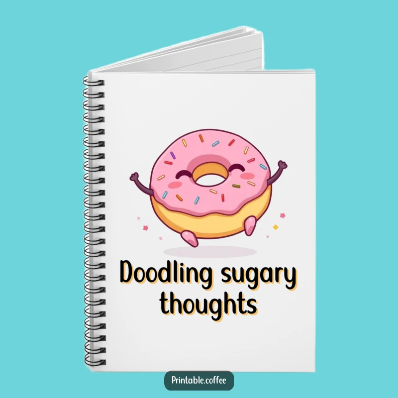 Funny Donut Notebook: Bouncing Sprinkles Character Journal, Creative and Hilarious Gift