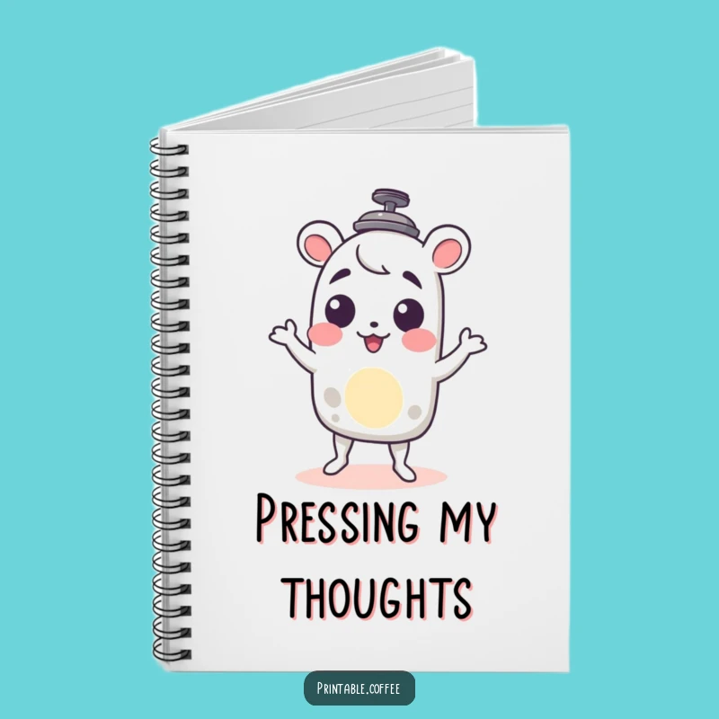 Funny French Press Notebook: Dancing Character Journal, Creative Coffee Gift
