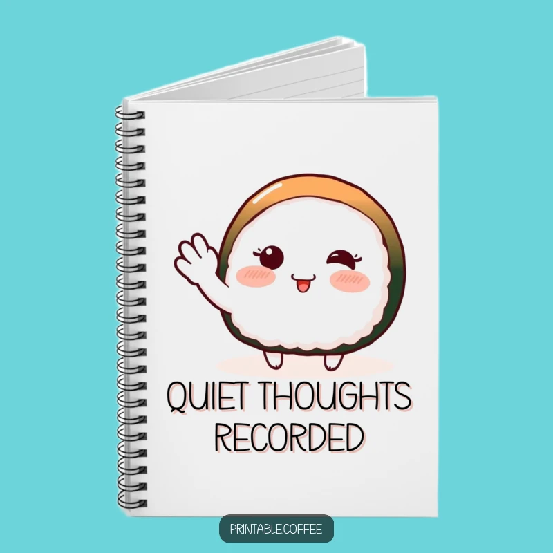 Funny Sushi Wave Notebook: Blushing Character Journal, Perfect for Notes
