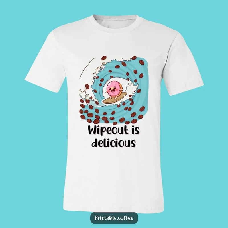 Funny Donut Coffee Wave T-Shirt A Hilarious Surfing Pastry Gift For Everyone