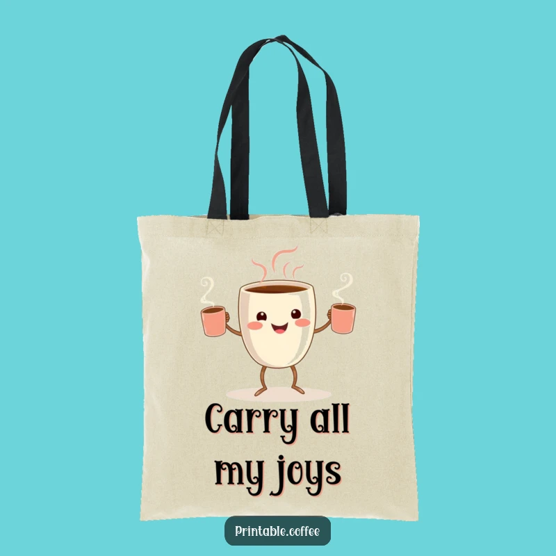 Funny Coffee Juggler Tote Bag: Joyful Carry-All, a Whimsical Funny Gift for Baristas