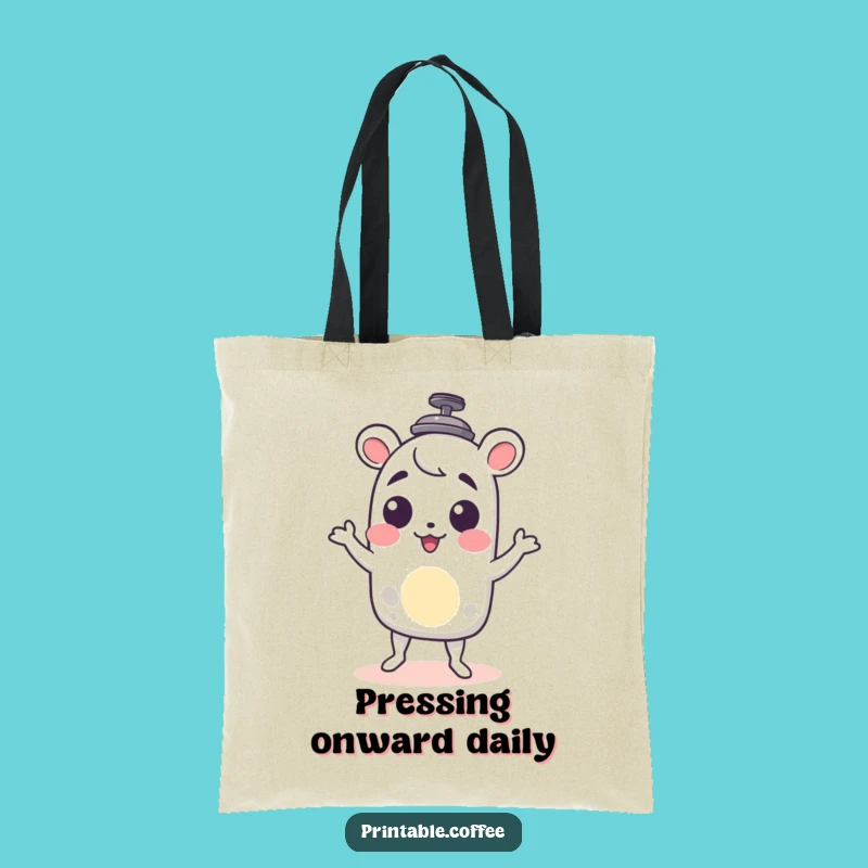 Funny French Press Tote Bag: Dancing Coffee Press, Practical and Hilarious Gift
